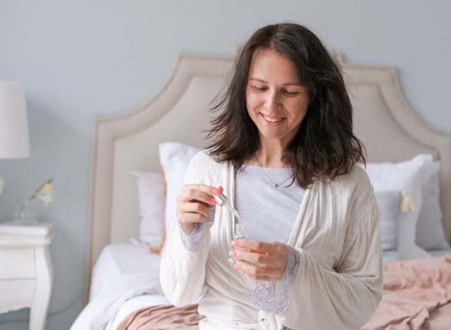 woman side effects cbd and melatonin for good sleep