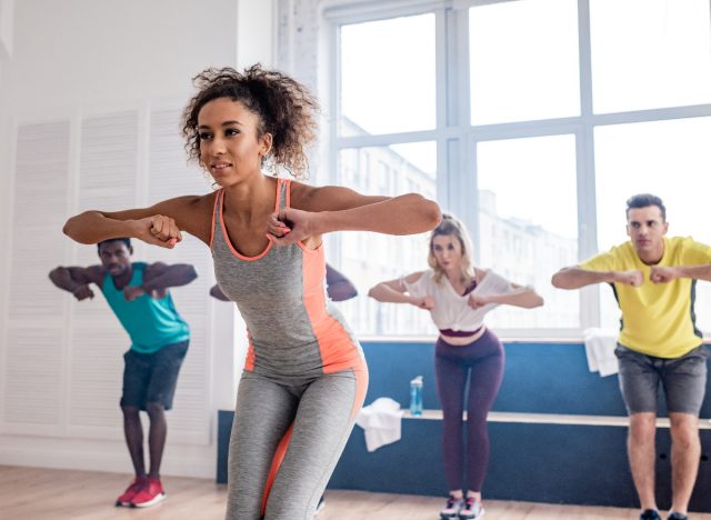 zumba class, get toned without exercising