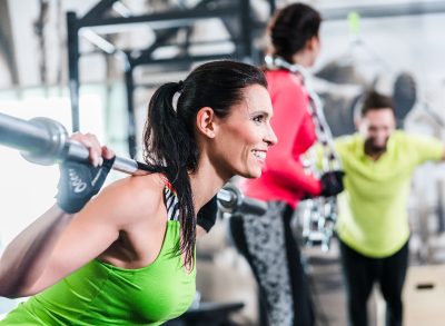 don't feel like working out, woman having fun at gym