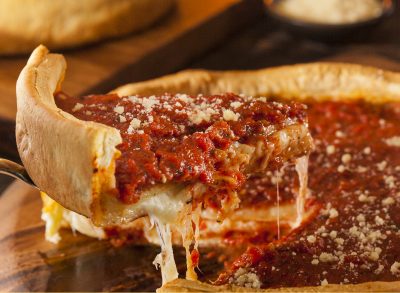 deep dish pizza