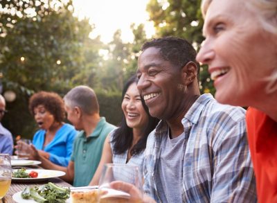 people eating together