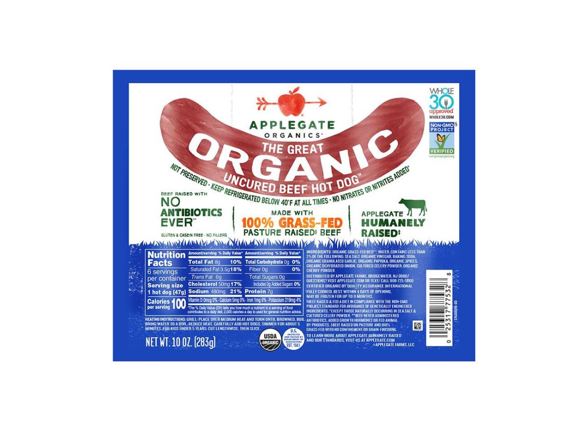 8 Hot Dogs That Use The Highest Quality Ingredients Eat This Not That   Hot Dog Applegate Organic 