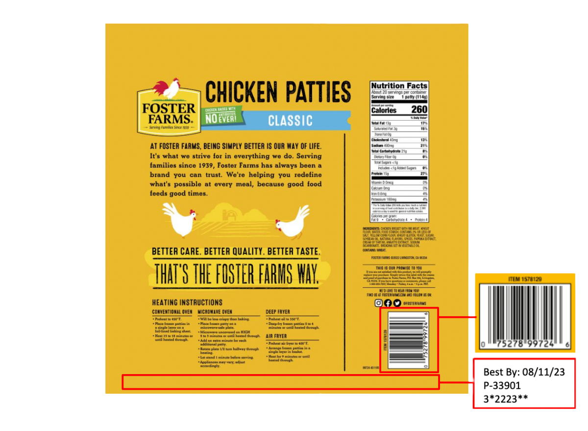 Costco Is Recalling 148000 Pounds Of Foster Farms Chicken Patties 