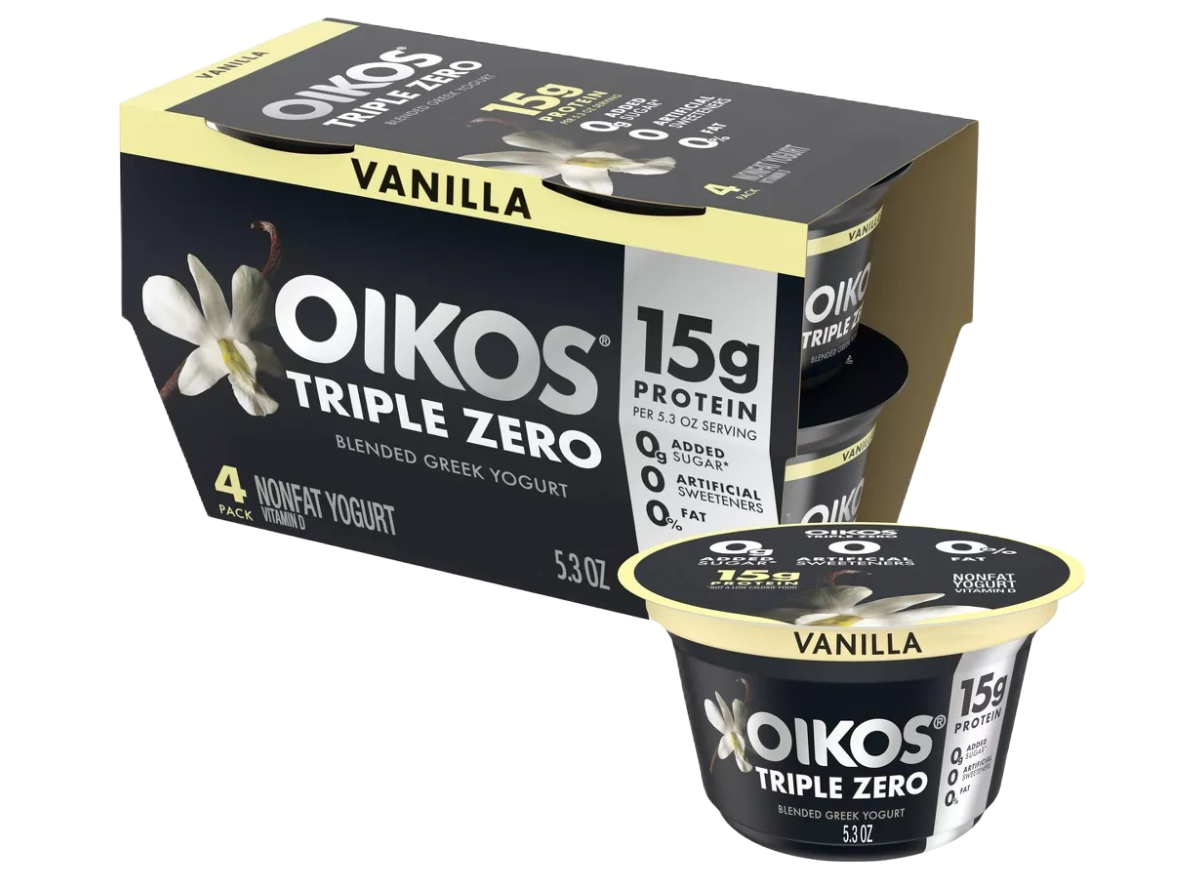 8 Greek Yogurts With The Lowest Quality Ingredients   Oikos Triple Zero Vanilla Greek Yogurt 