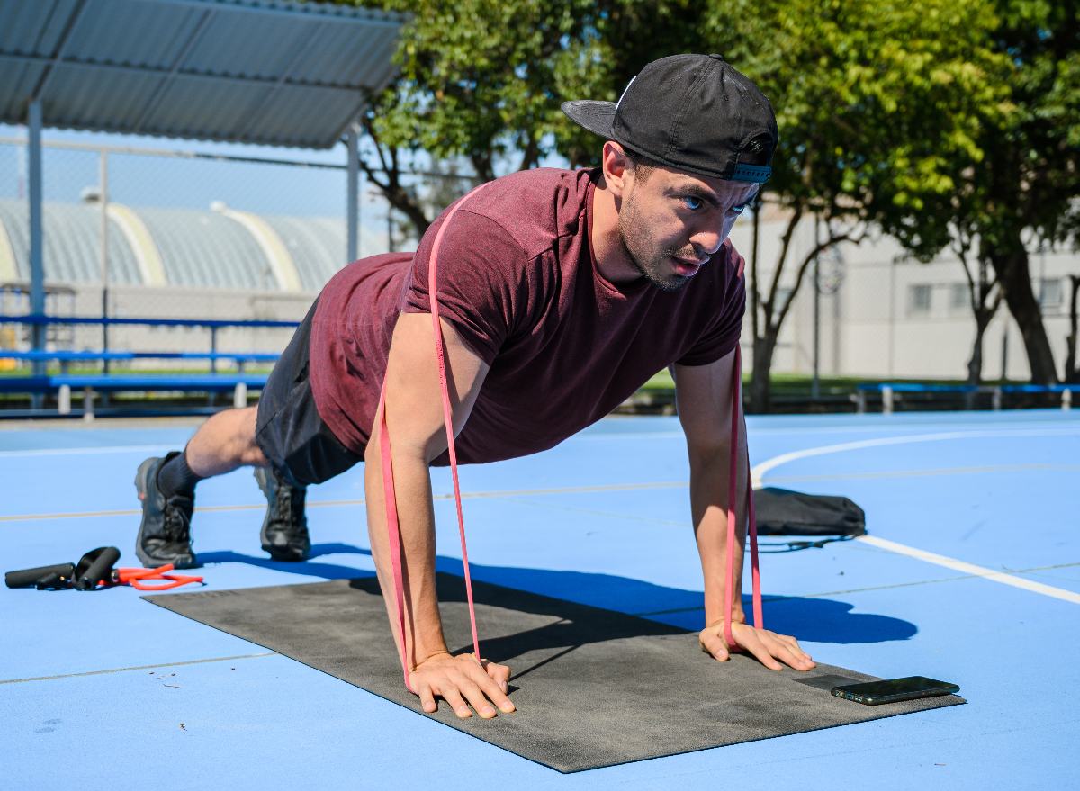 Resistance band best sale push ups