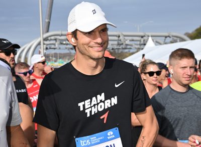 Ashton Kutcher NYC Marathon