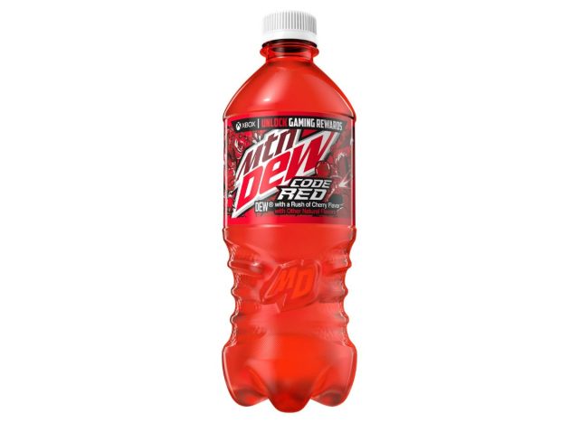 bottle of Mountain Dew Code Red