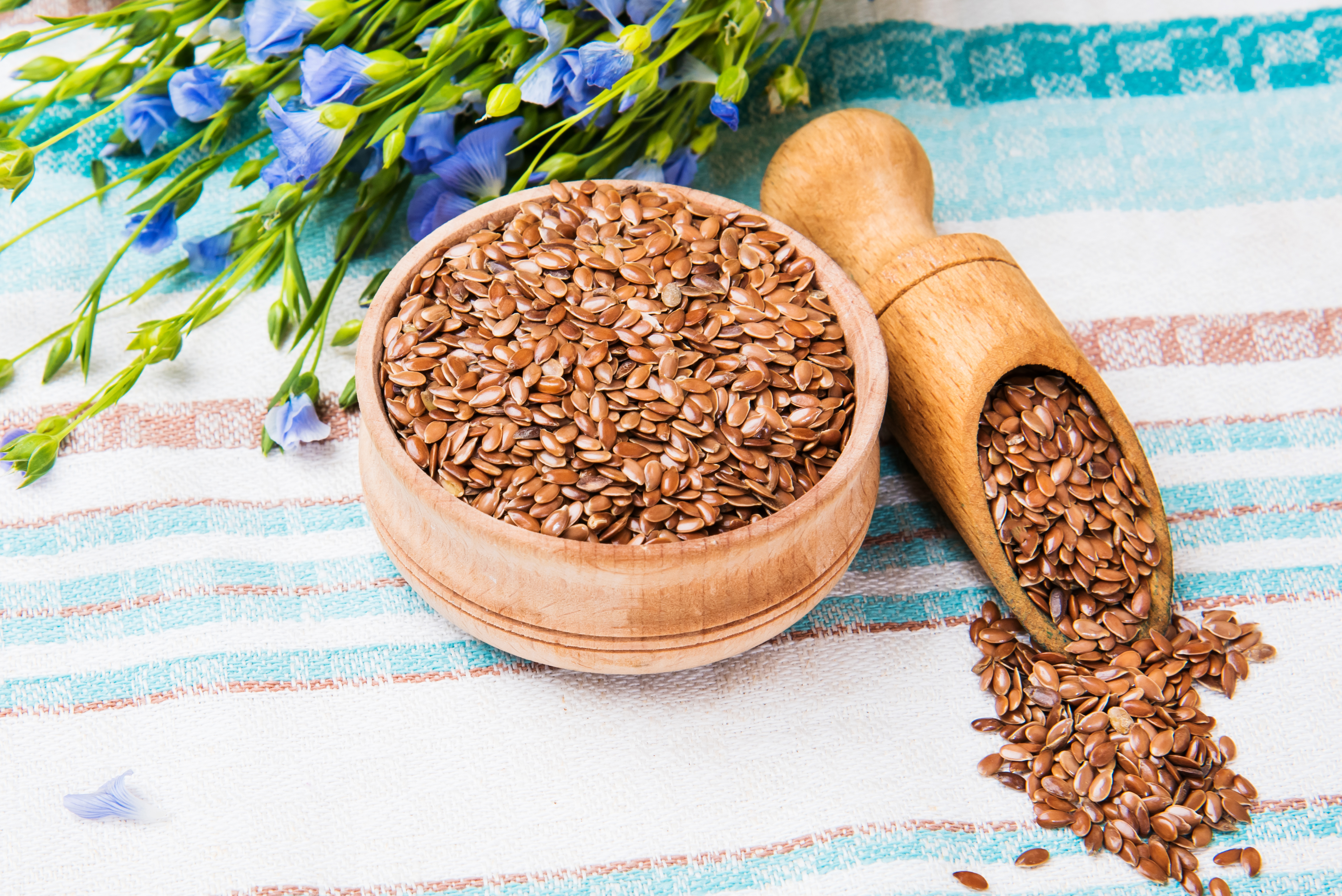 Flaxseeds for reducing bloating and gas