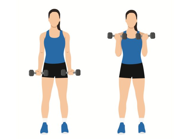 30-day dumbbell arms workout routine to tone and strengthen