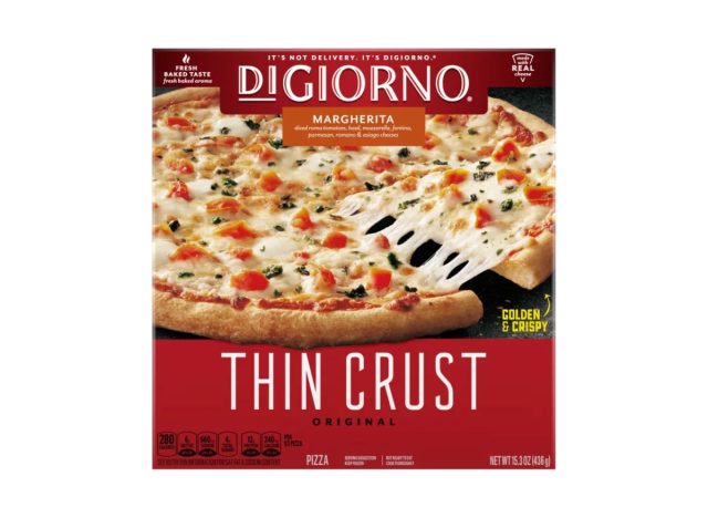 box of DiGiorno Margherita Thin Crust Pizza