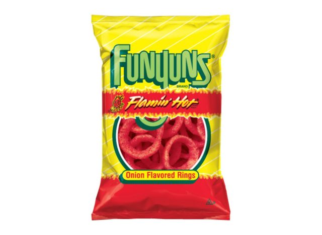 bag of Funyuns Flamin' Hot on a white background