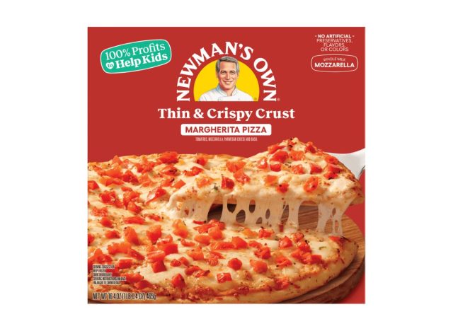 box of Newman's Own Thin Crust 