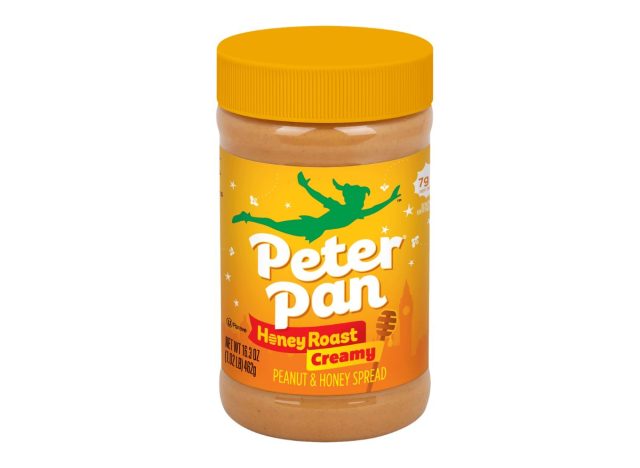 jar of Peter Pan Peanut Butter on a white background