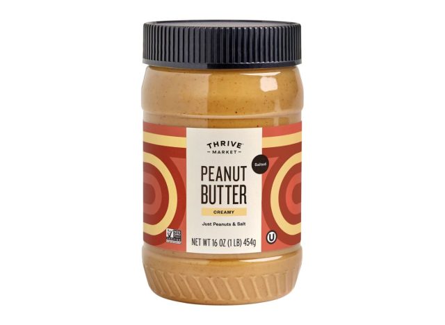 jar of Thrive Market Peanut Butter on a white background