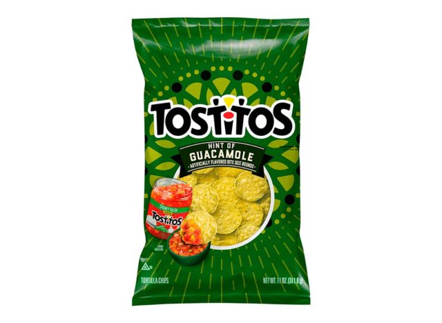 bag of Tostitos Hint of Guacamole on a white background
