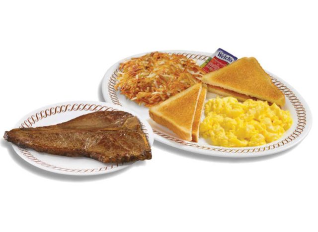 Waffle House T-Bone and Eggs Breakfast 