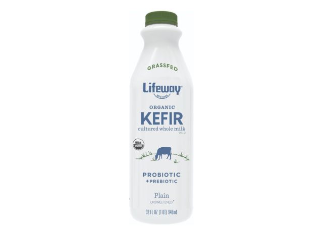 bottle of Lifeway organic kefir