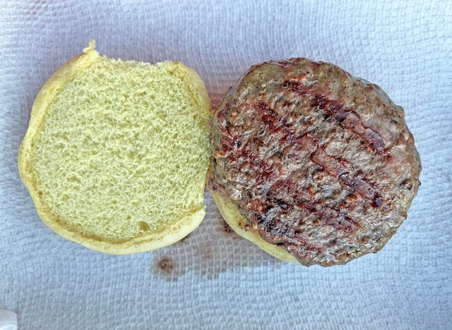 A freshly grilled Prime Burger from Schweid & Sons served on a bun