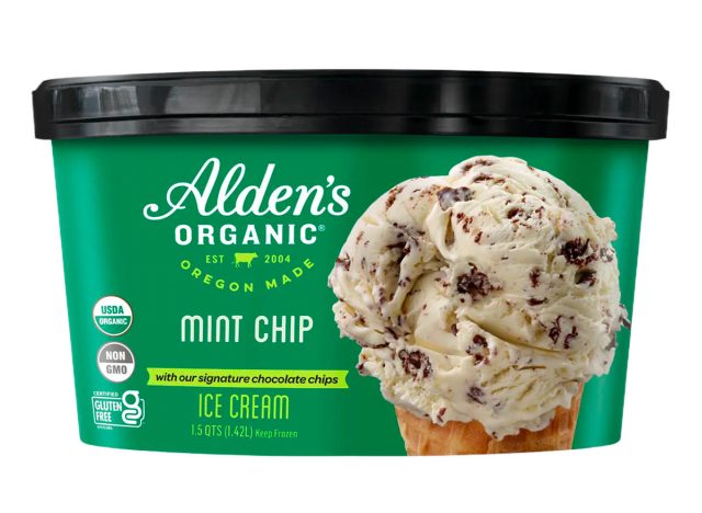 Alden's mint chip Ice Cream 