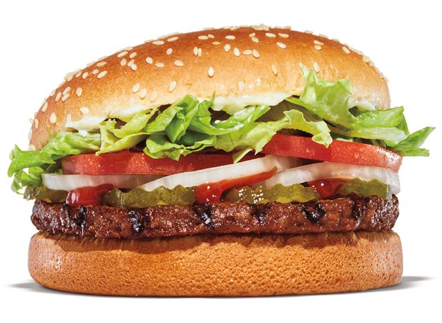 Burger King Impossible Whopper on a white background