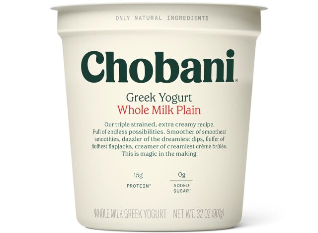 Chobani Whole Milk Plain Greek Yogurt