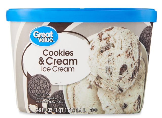 Great Value Cookies and Cream Ice Cream