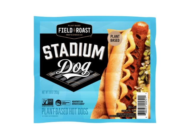 package of Field Roast Stadium Dogs on a white background