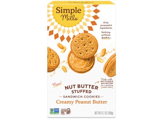 Simple Mills Nut Butter Stuffed Sandwich Cookies, Creamy Peanut Butter