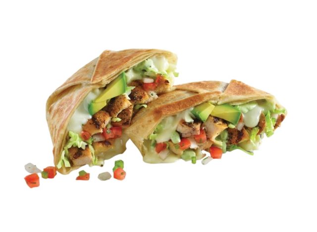 Chicken Avocado Stuffed Quesadilla from El Pollo Loco on a white background