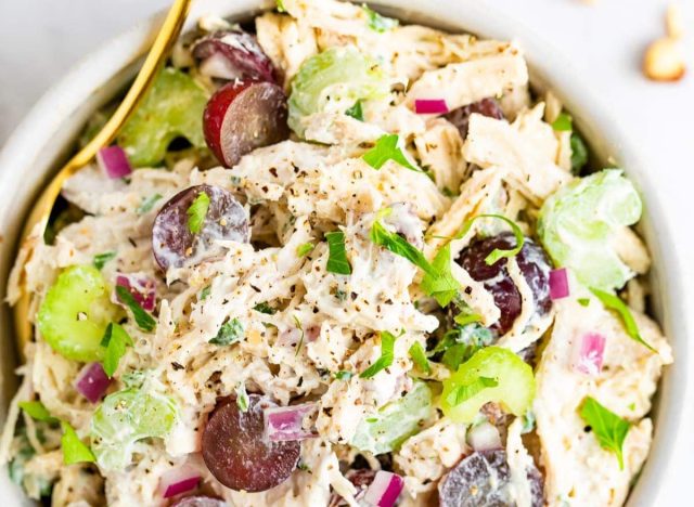 bowl of chicken salad