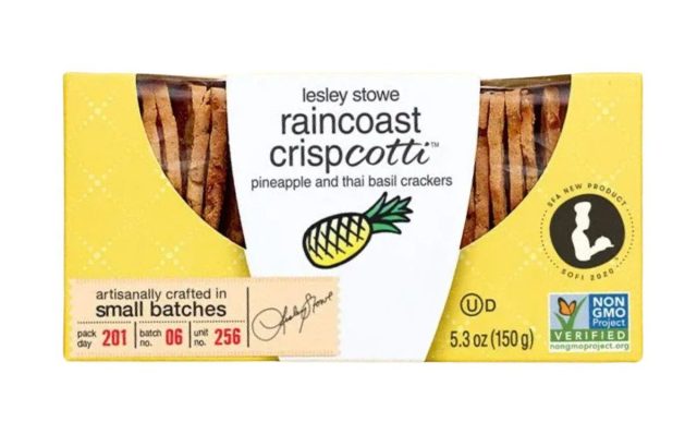 package of Raincoast Crispcotti on a white background