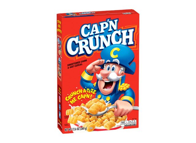 box of Cap'n Crunch Cereal on a white background
