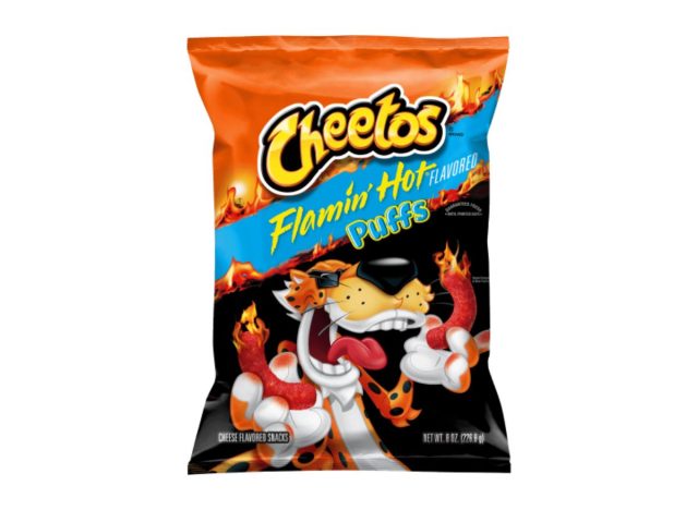 bag of Cheetos Flamin' Hot Puffs