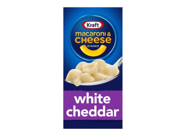 box of Kraft Mac and Cheese White Cheddar