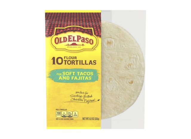 package of flour tortillas on a white background