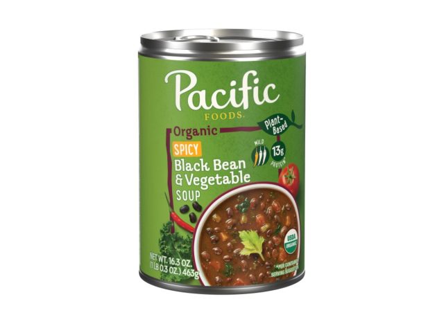 can of Pacific Foods Spicy Black Bean Soup