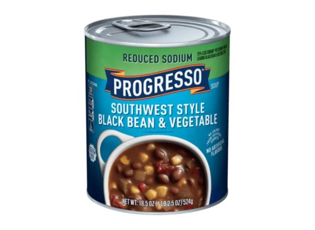 can of Progresso Reduced Sodium Black Bean & Vegetable Soup