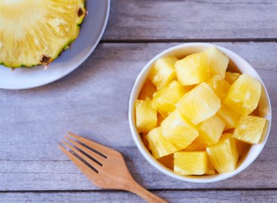 bowl of pineapple