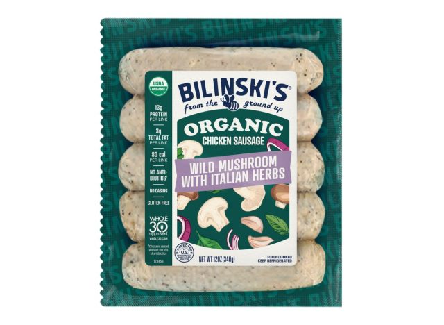 package of Bilinski's Chicken Sausage