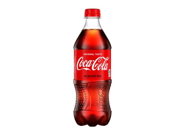 bottle of Coke on a white background