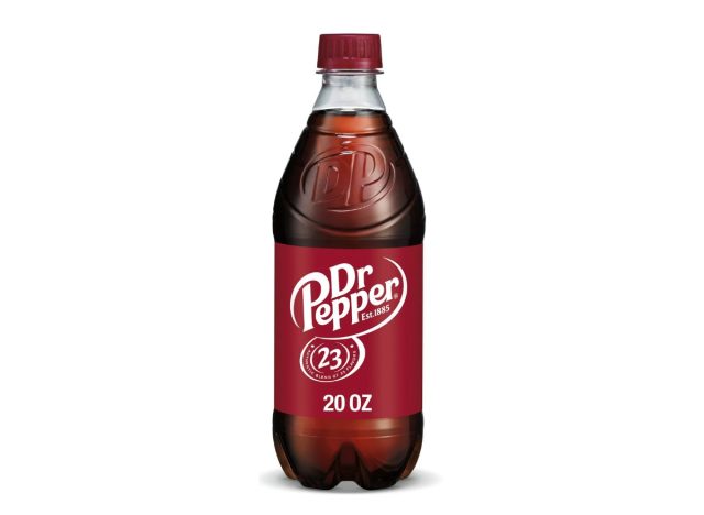 bottle of Dr. Pepper on a white background