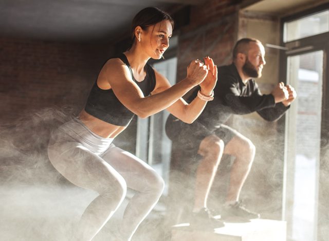 jump squats at the gym