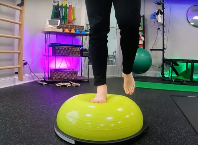 balance on BOSU