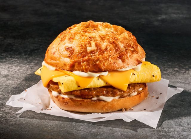 Panera Bread Asiago Sausage & Egg Sandwich