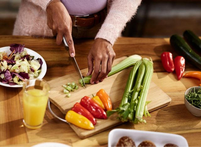 cooking healthy meal