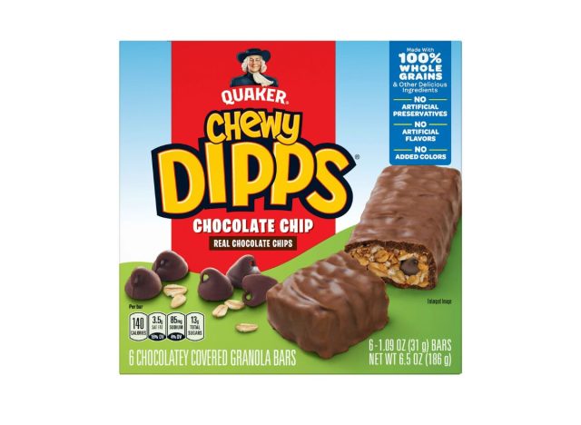 box of Quaker Chewy Dipps on a white background