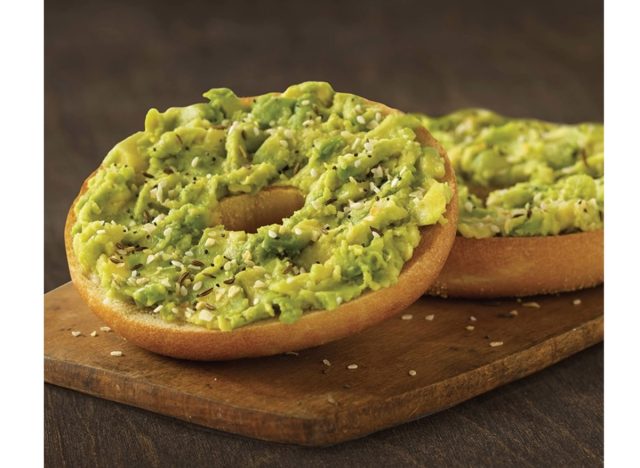 einstein bros avocado toast bagel