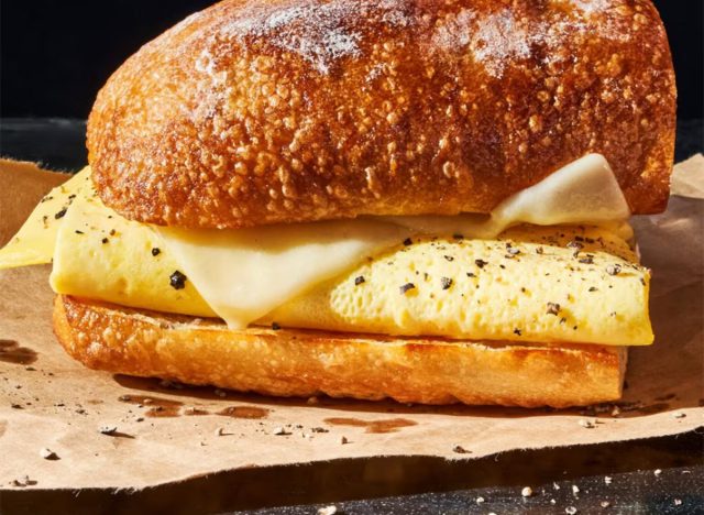 Panera Ciabatta Egg & Cheese Sandwich
