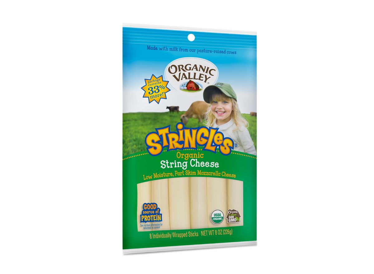 pack of Organic Valley string cheese