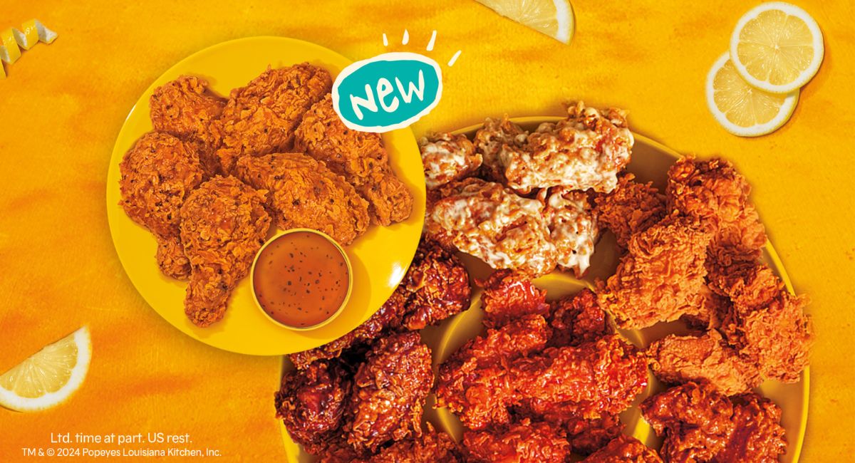 Popeyes Just Launched New Honey Lemon Pepper Chicken Wings